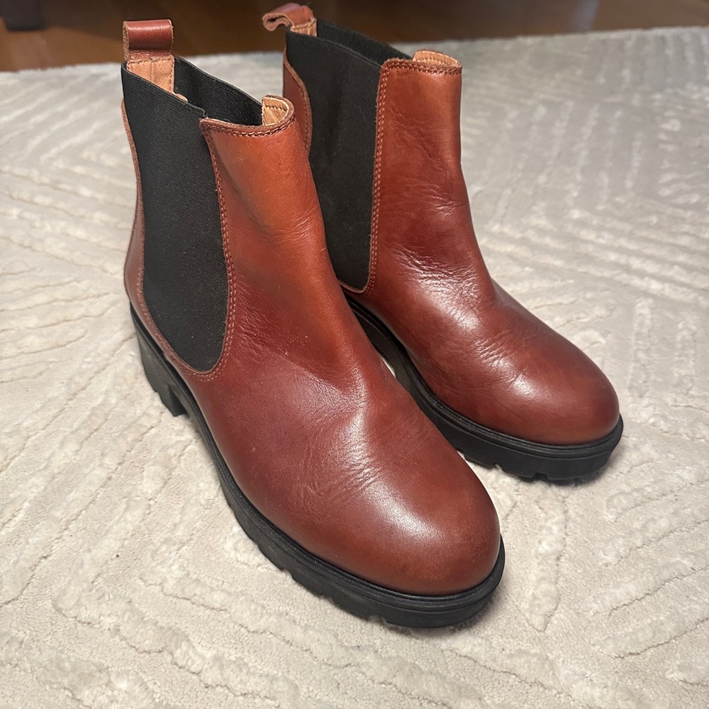 Brown Leather Ankle Boots
